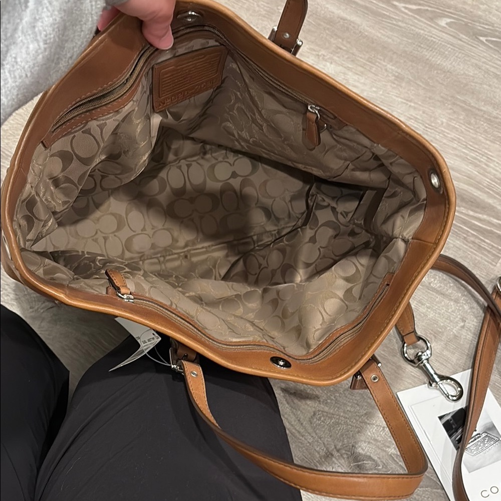 Rare Vintage Coach Large Gallery Tote Bag 7598 - Picture 9 of 10